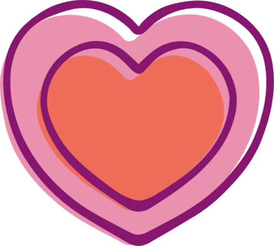 心手绘心心形贴纸素材插画手绘装饰装饰元素食物美食贴纸素材爱心彩虹