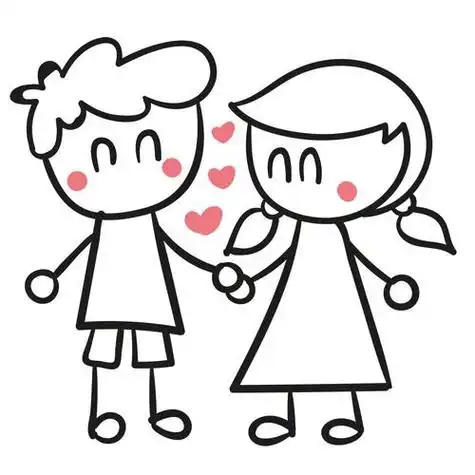 女孩男孩简笔画 女孩男孩简笔画漂亮可爱图片