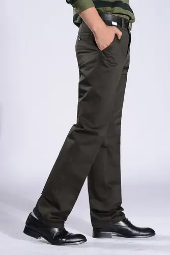 上海男装宇宙王保罗 品牌男裤男式休闲裤批发 直筒型633-59深咸菜图片