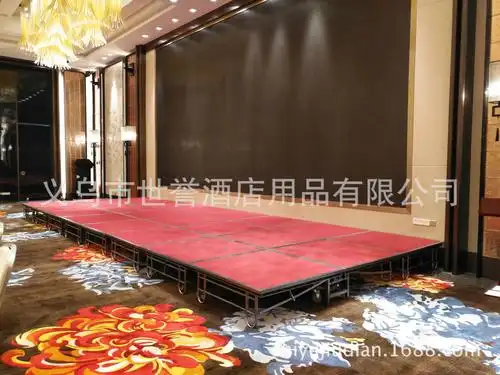 杭州星级酒店宴会活动舞台 户外婚庆组装t台 高度可调节折叠舞台