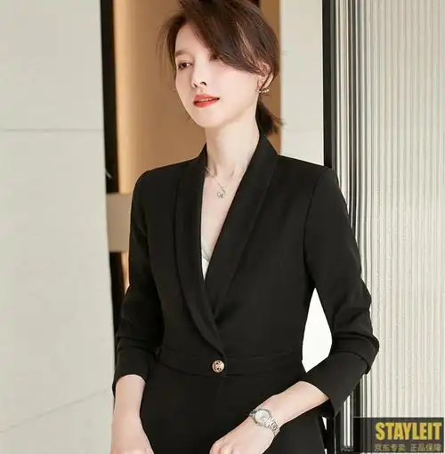 it轻奢侈品牌女装高端职业套装女时尚气质名媛荷叶边西装销售经理正装