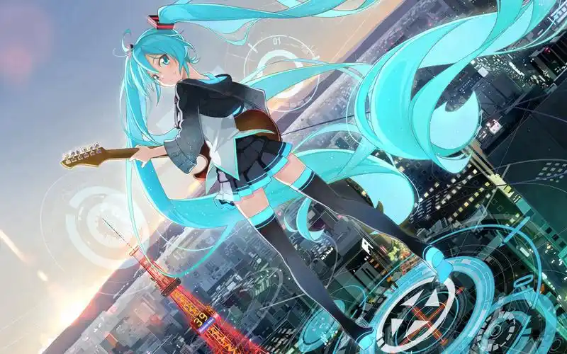 精选唯美初音未来桌面壁纸高清大图预览1920x1440_卡通动漫下载_美桌