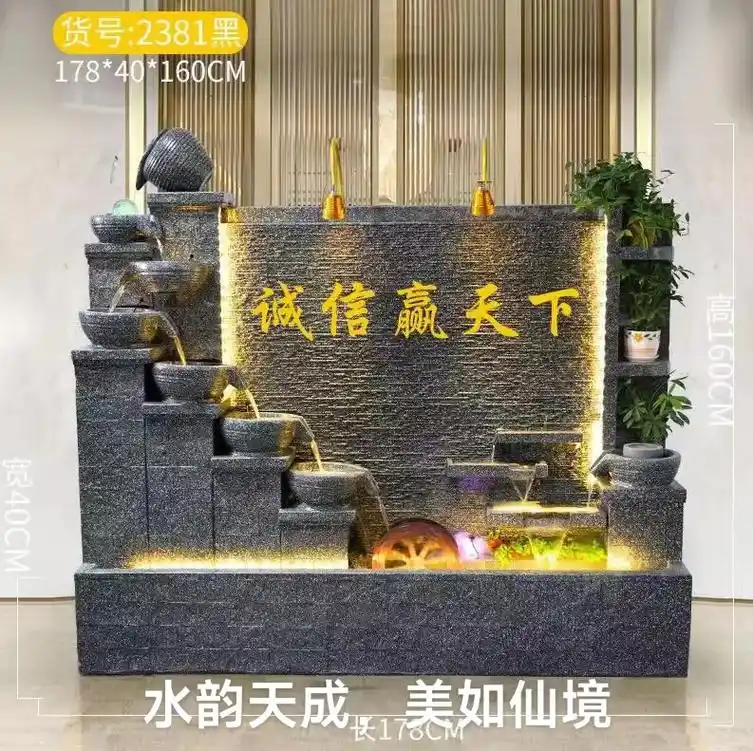 流水生财,财源滚滚.假山水池是庭院中不可缺少的点缀景观,只有 - 抖音