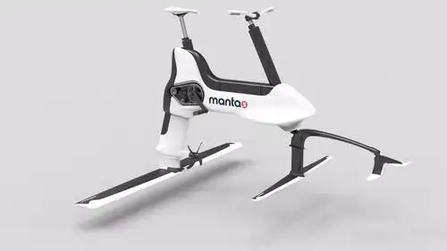 视频manta5电动辅助踏板式水翼自行车能浮在水面上