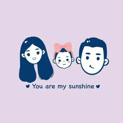 好可爱好萌可爱的一家三口全家福头像