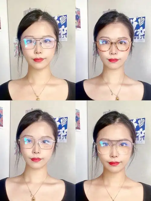 双梁眼镜上脸测评来啦不挑脸型呦