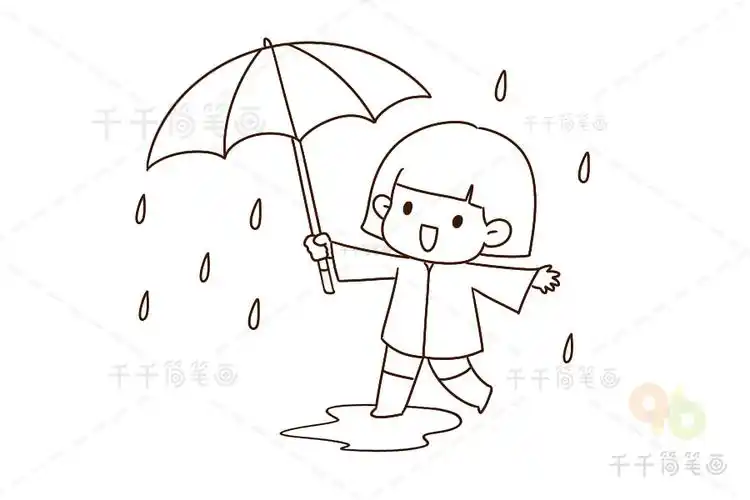 儿童人物简笔画女孩