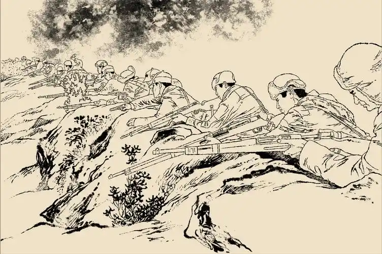 写实插画肖刚漫画连环画抗战连环画人物速写线描