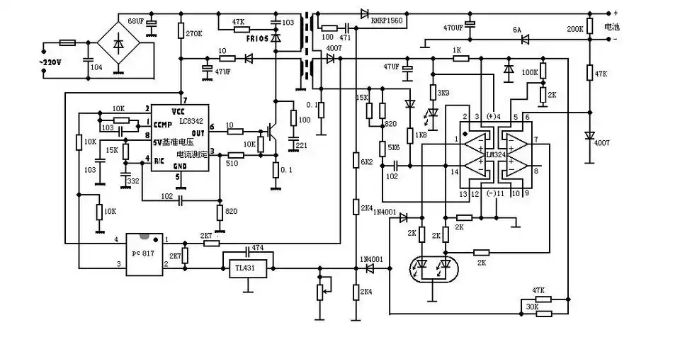 爱玛电动车充电器维修电路图