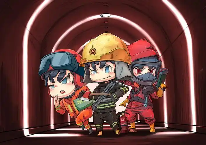 q版消防员创意形象设计