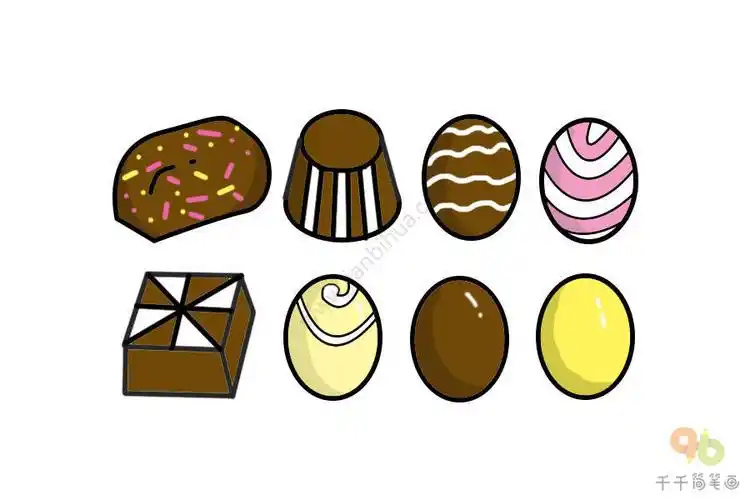 巧克力简笔画图片教程