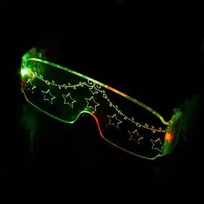 led亚克力七彩发光眼镜夜店酒吧蹦迪演唱会音乐节网红科技感眼镜