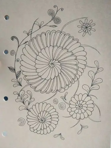 禅绕画春天的花