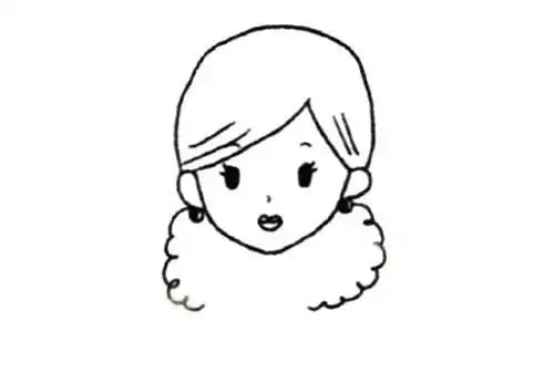 简笔画人物自己的姑姑
