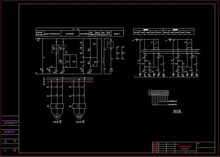 排污水泵(一主一备)电气原理图