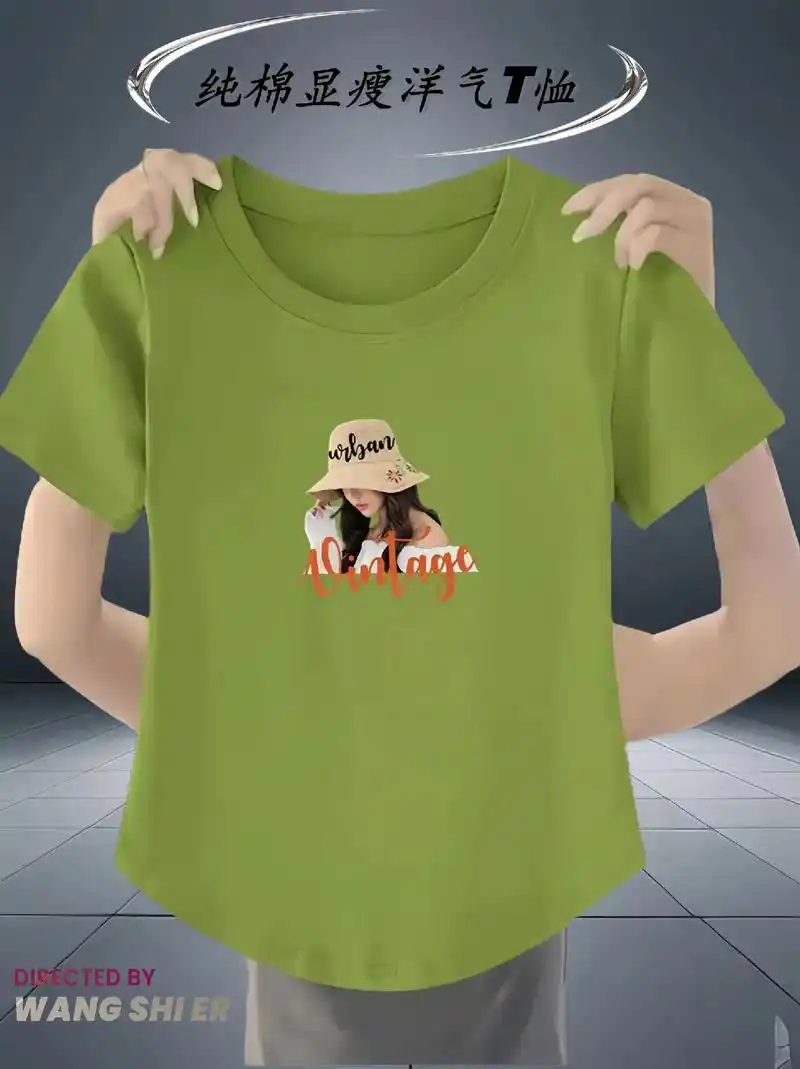弧形下摆的纯棉t恤～很有设计感的一款夏季短袖!面料柔软舒适手感好