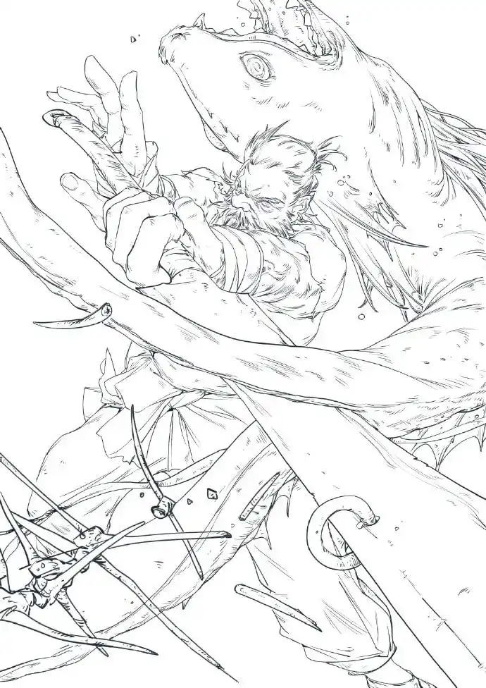 一组霸气古风人物铅笔画图片,黑白手绘人物素材图片