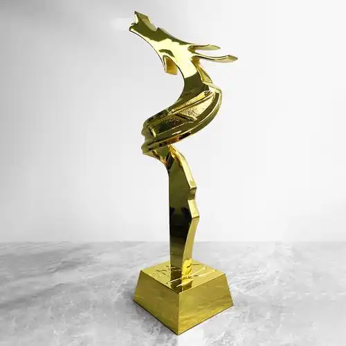 龙头奖企业龙奖奖杯龙舟摆件机关荣誉奖杯金属奖杯