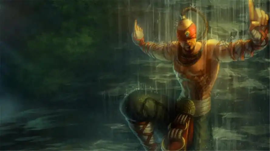 英雄联盟盲僧李青经典原画电脑桌面壁纸