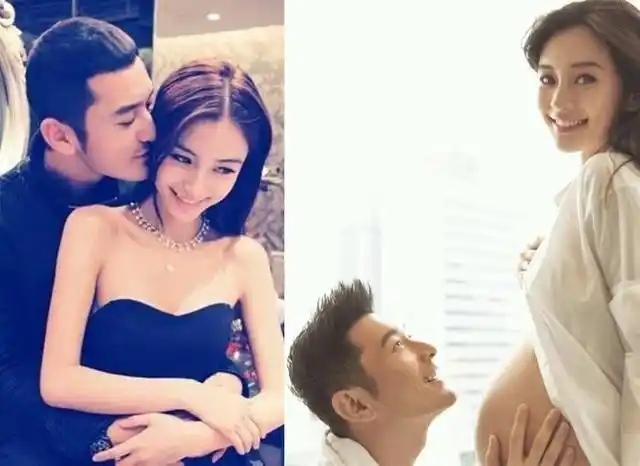 黄晓明看baby时的眼神,满满的幸福与宠爱.