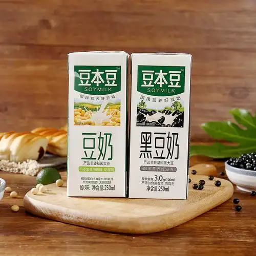 豆本豆豆奶黑豆奶250*12盒整箱儿童营养早餐奶植物蛋白饮料豆浆