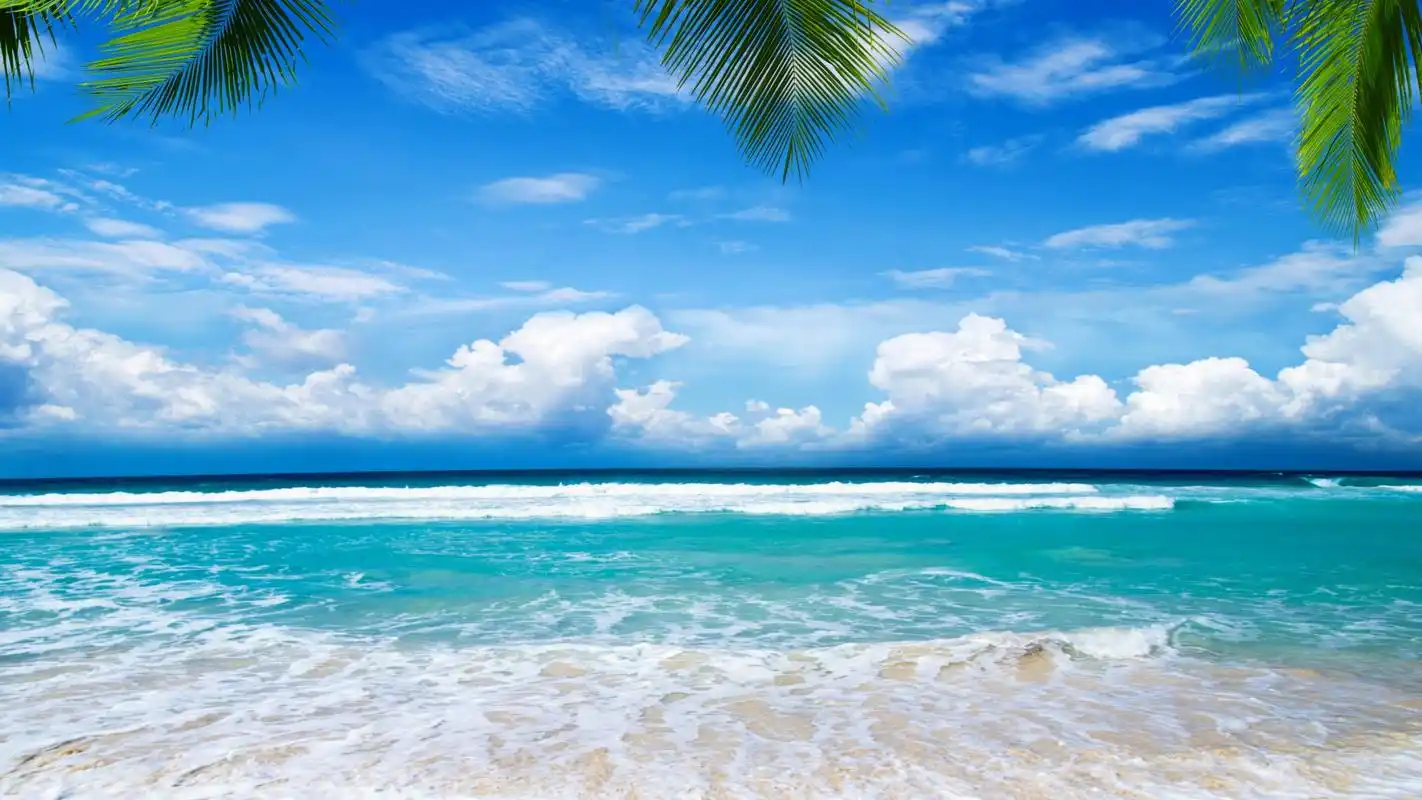 蓝色大海唯美意境高清壁纸下载