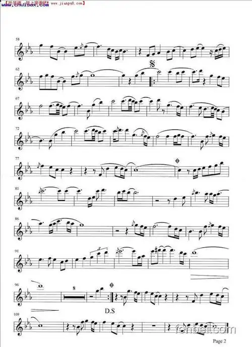 简谱吧 萨克斯谱 >i beiieve (午夜的萨克斯)萨克斯谱 萨克斯谱《分解