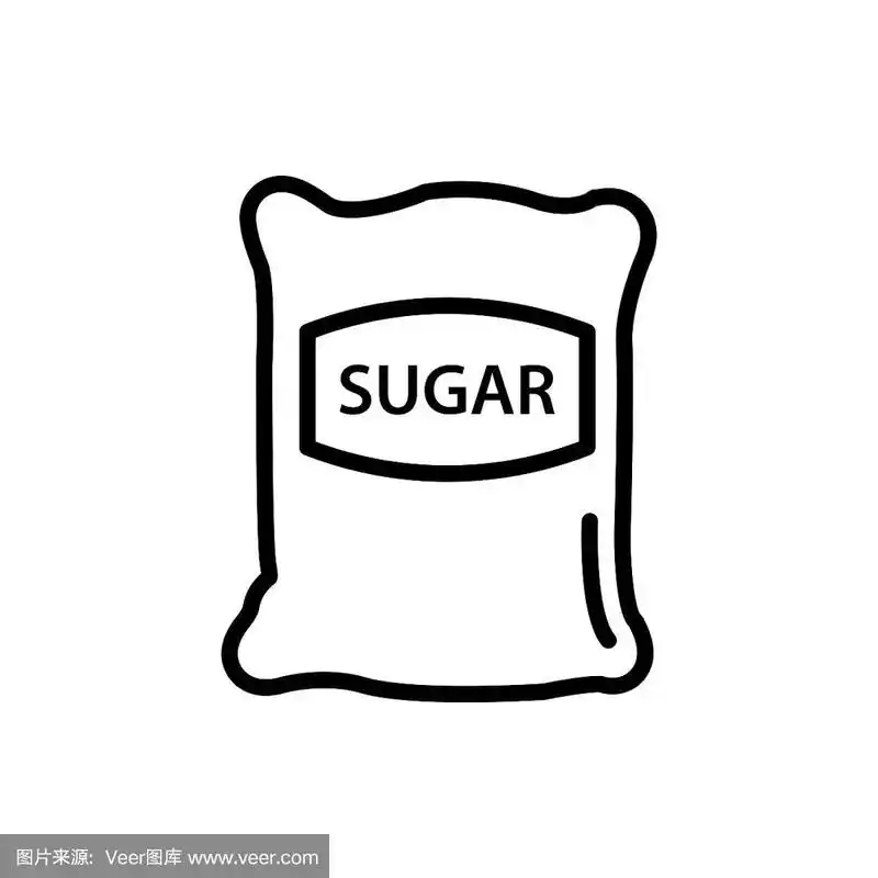 糖袋矢量图标线条风格的插图.