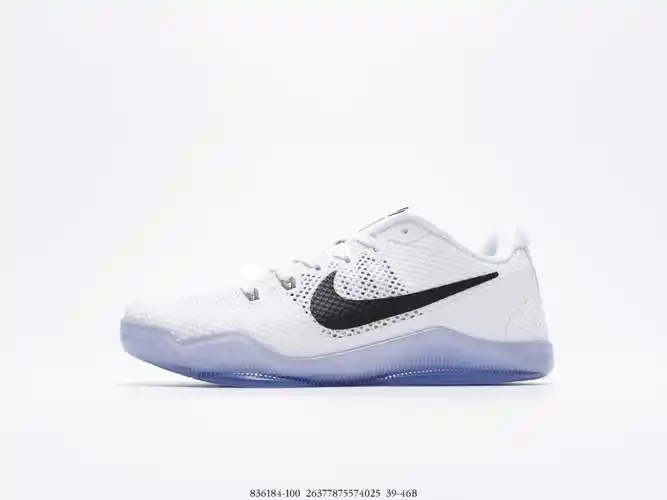 97耐克nike kobe 11 em篮球鞋运动鞋 科比11代 贝多芬 白黑色 nike