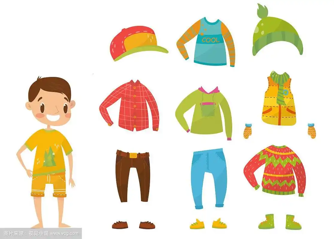 男孩服装收藏套装和衣服