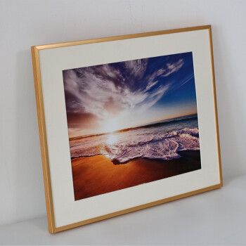 墙证书框装裱定做铝合金金属海报框装饰挂墙摆台定制钛金色a3297x42cm