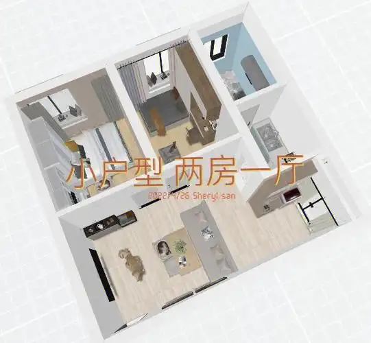 出租房户型图3dmax非专业人士第一次做