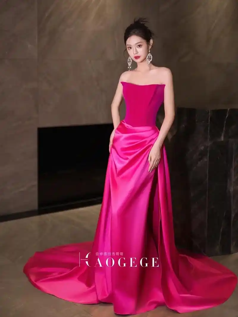 巨显白的valention玫粉色礼服,妥妥的矜贵女明星,真的 - 抖音