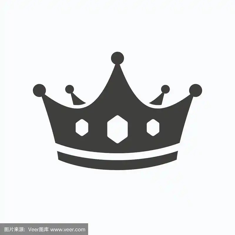 王冠图标皇家王座领袖标志