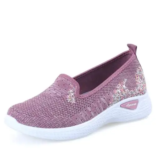 高档老北京布鞋女鞋春夏季透气女士休闲妈妈平底鞋轻便软底老人网