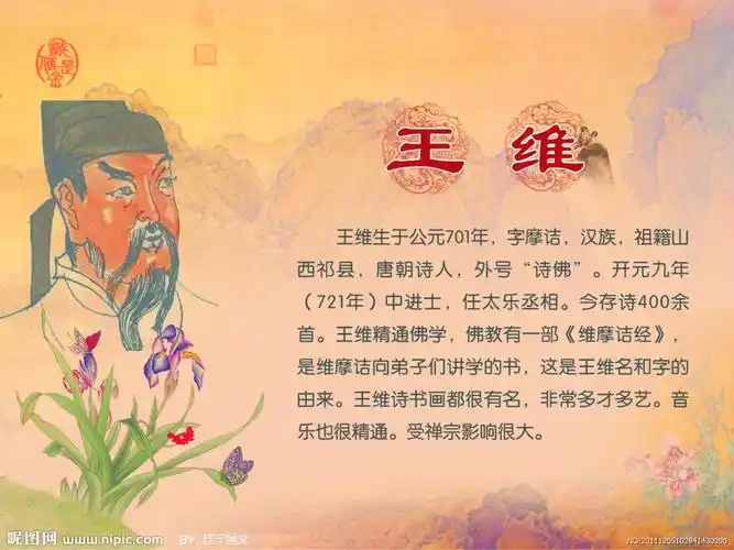 王维简介展板图片