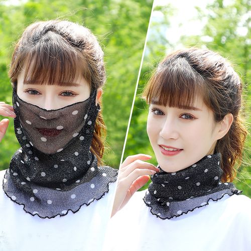 百变围脖防晒丝巾口罩夏季护颈脖子挂耳围巾口罩