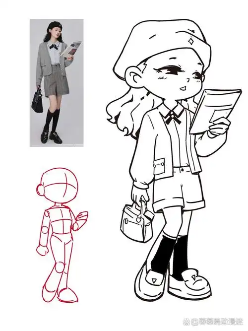 几张q版人物全身速写 有时.@蓉蓉是动漫迷的动态