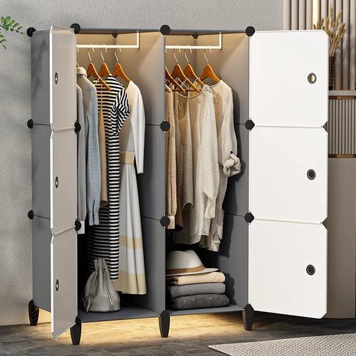 衣柜简易家用卧室经济型收纳柜子出租房屋小型储物柜塑料组装衣橱