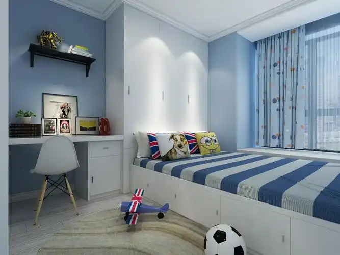 郑州实创装饰—有色金属家属院95平简约设计—卧室效果图