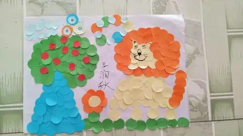 小圆点创意拼贴画,真是美啊!