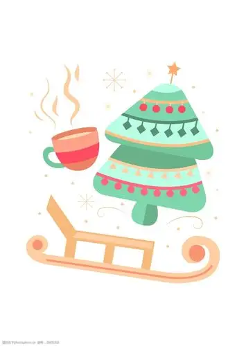 可爱圣诞节物品卡通矢量素材