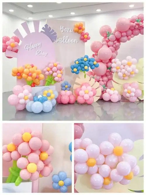 最简单的气球花一样可以搭配出美美的布置