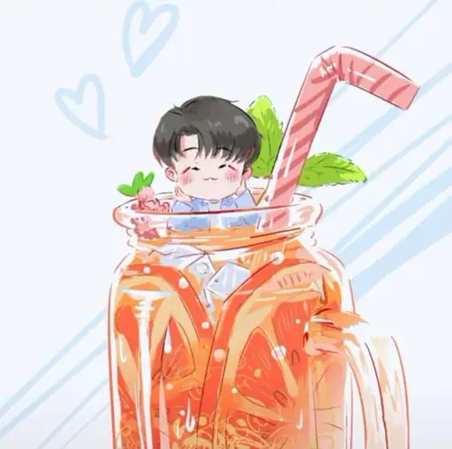 肖战 夏日饮品～虾虾们的画 cr.微博 侵删