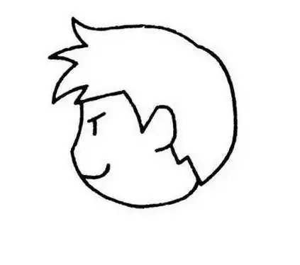 侧面人物简笔画 侧面人物简笔画男孩