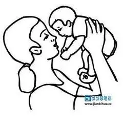 画出出生的时候的样子简笔画