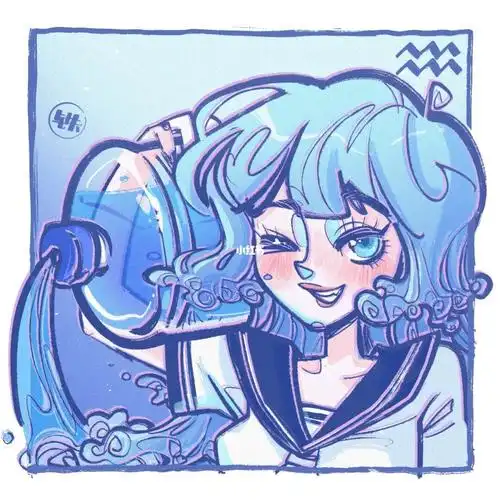 瓶有点大哈#十二星座头像  #十二星座  #水瓶座  #闺蜜头像  #画圈圈