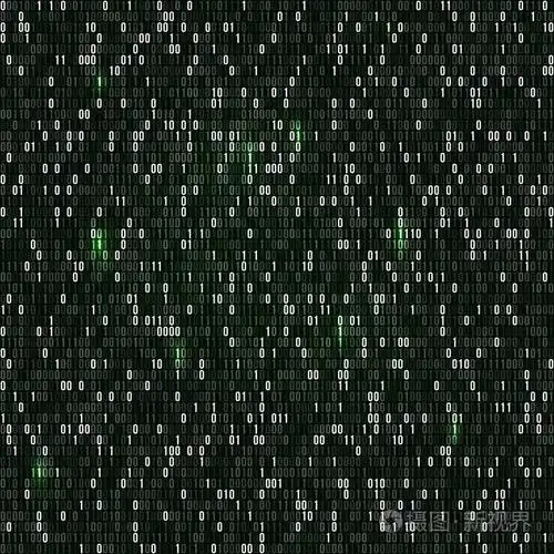 在暗背景上有数字一和零的二进制代码.人工智能.大数据.智能系统.