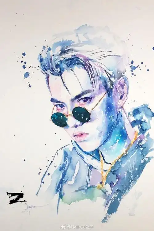 吴亦凡##水彩# 中国有哈哈,你有feelstyle么 ~(作者