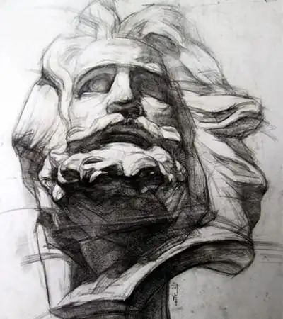 素描头像石膏步骤素描石膏头像结构步骤